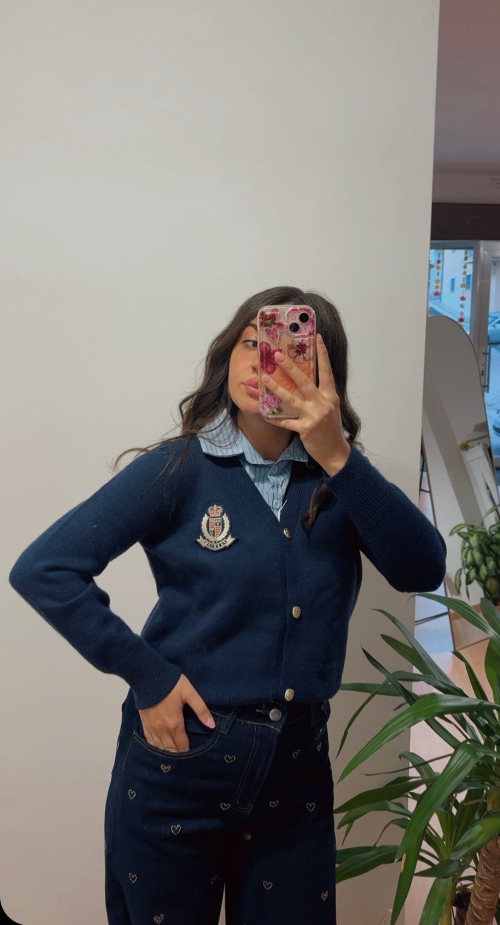 Maglioncino finta camicia