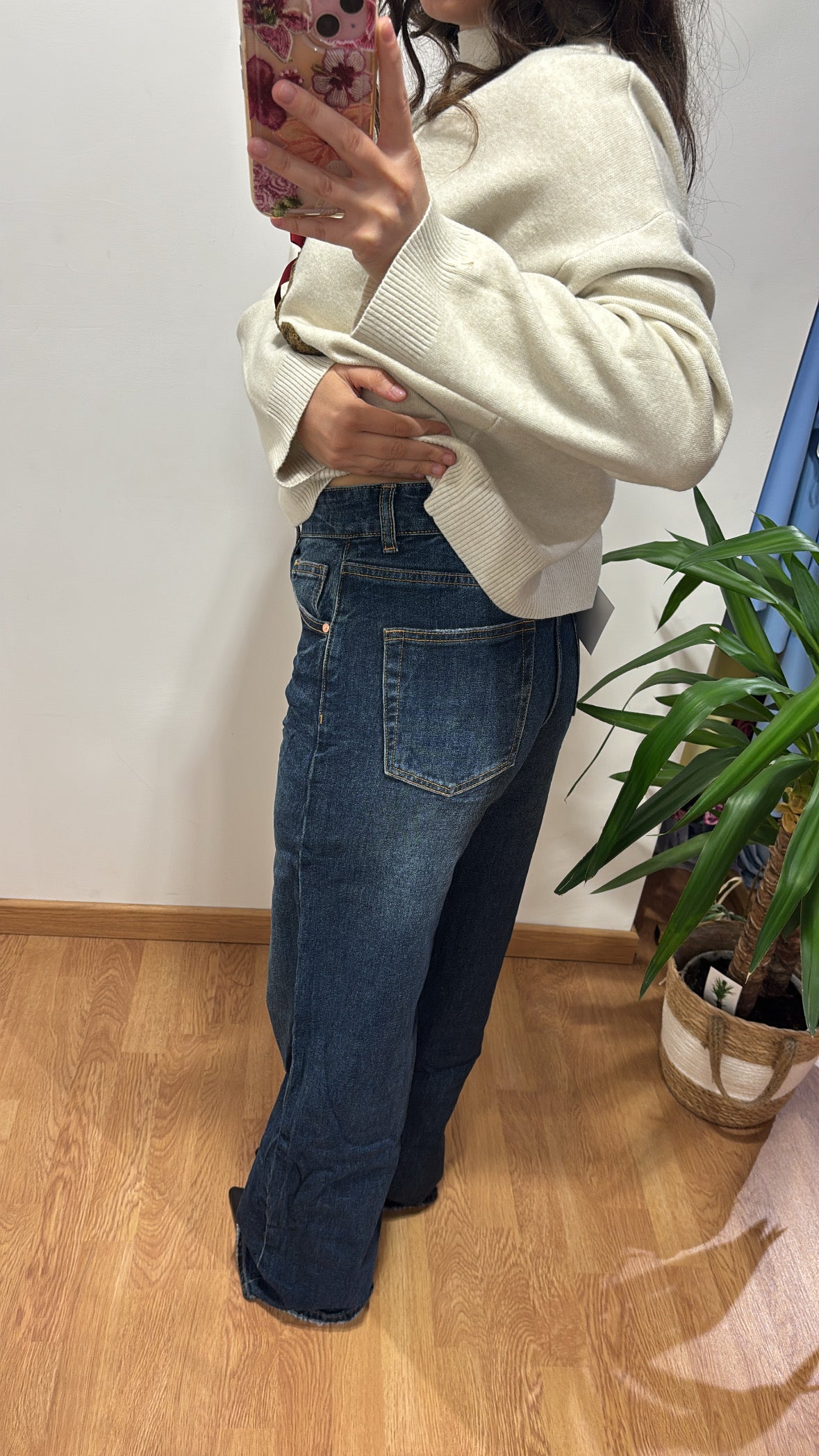 Jeans wide scuro