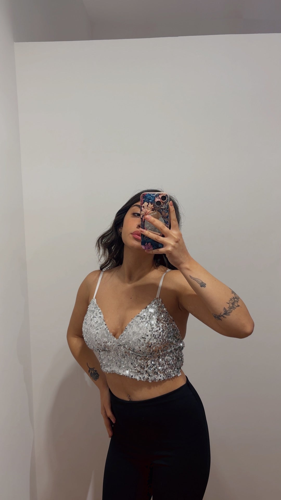 Top paillettes