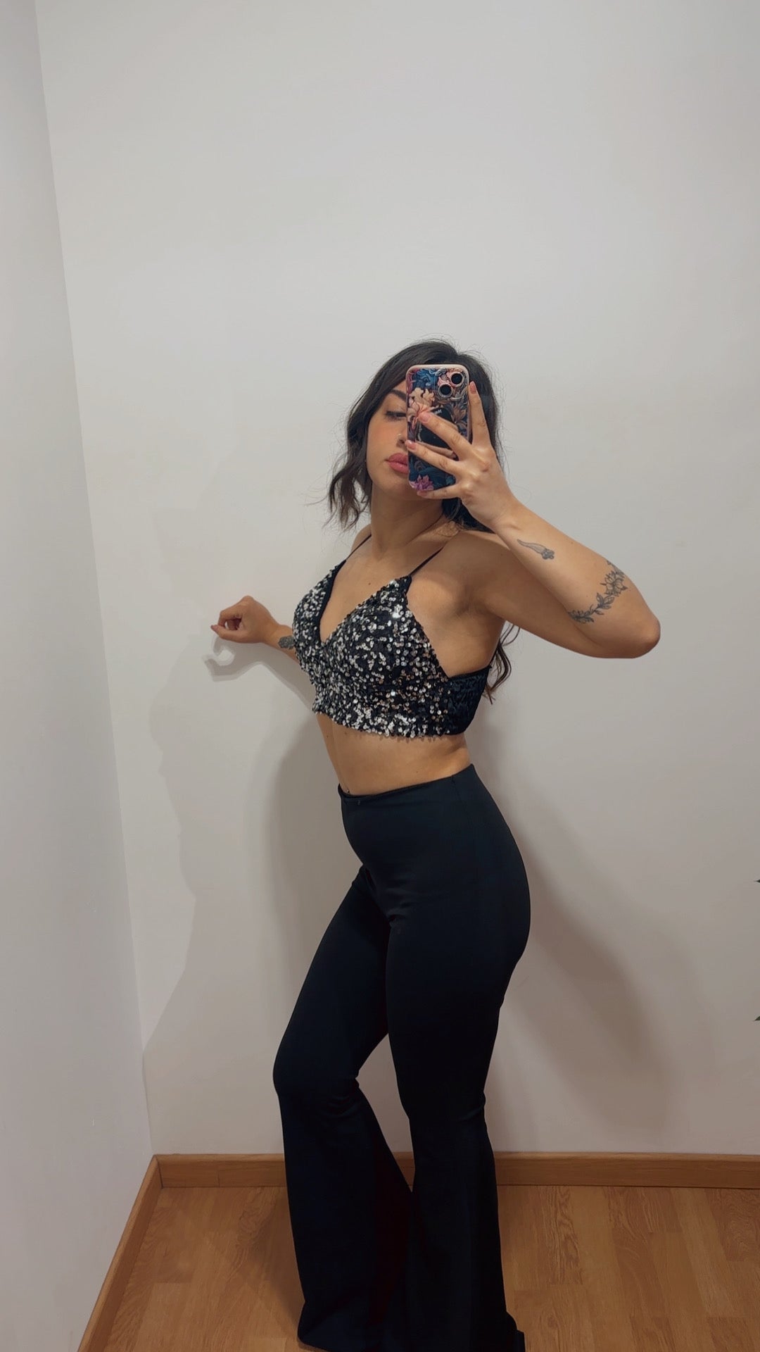 Top paillettes