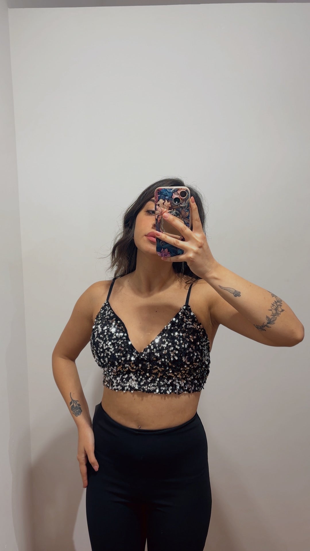 Top paillettes