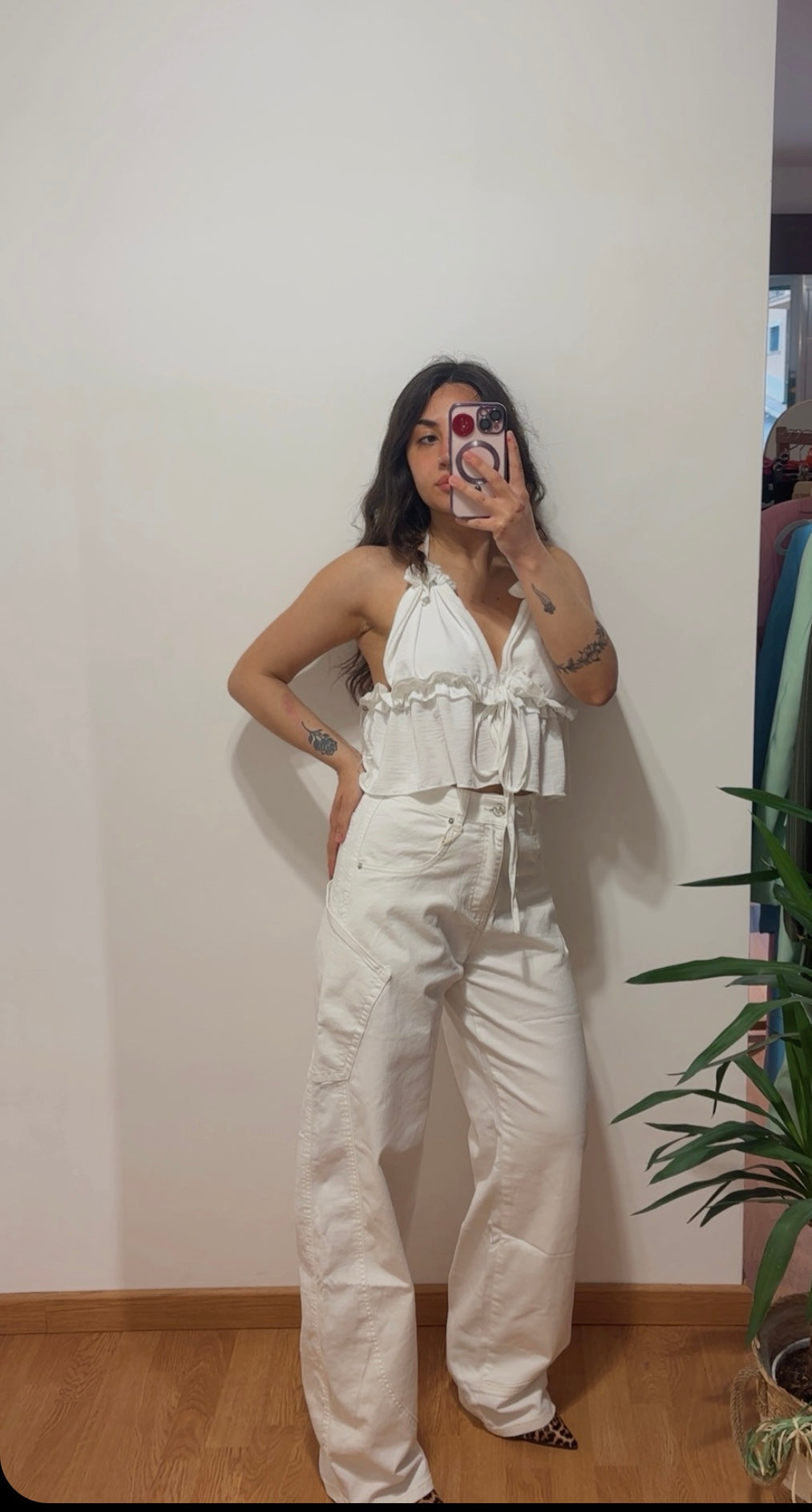 Jeans baggy white