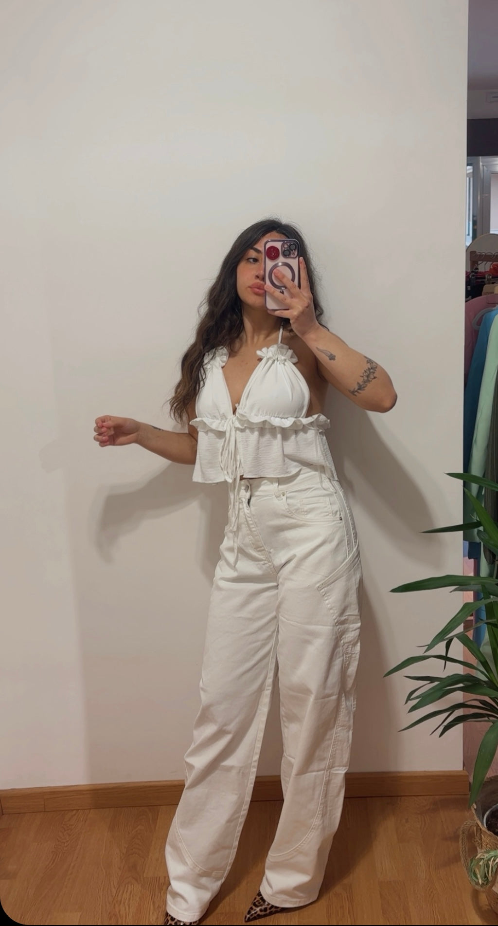 Jeans baggy white