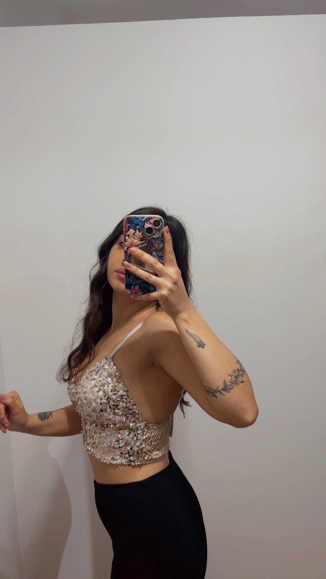 Top paillettes