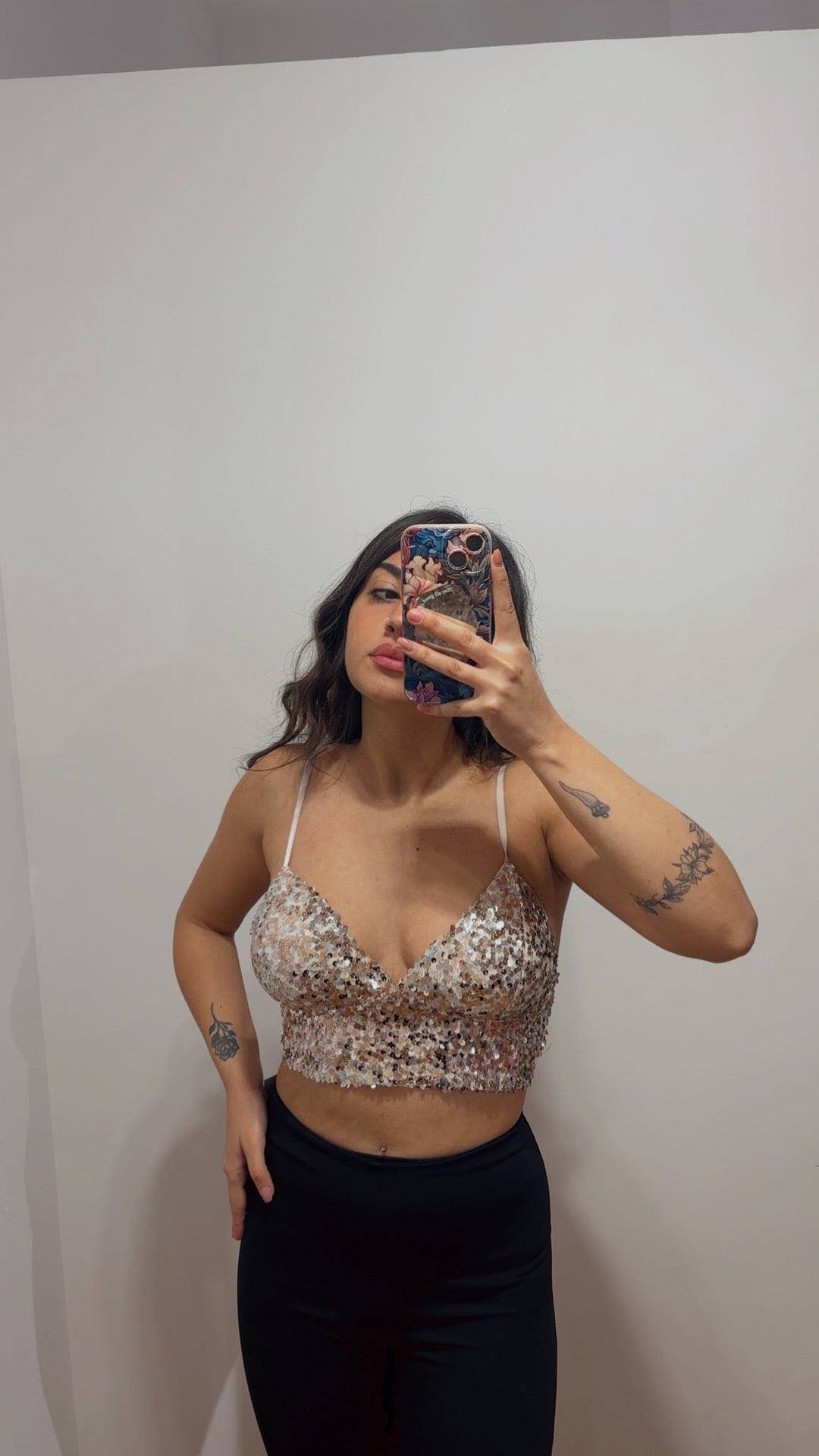 Top paillettes