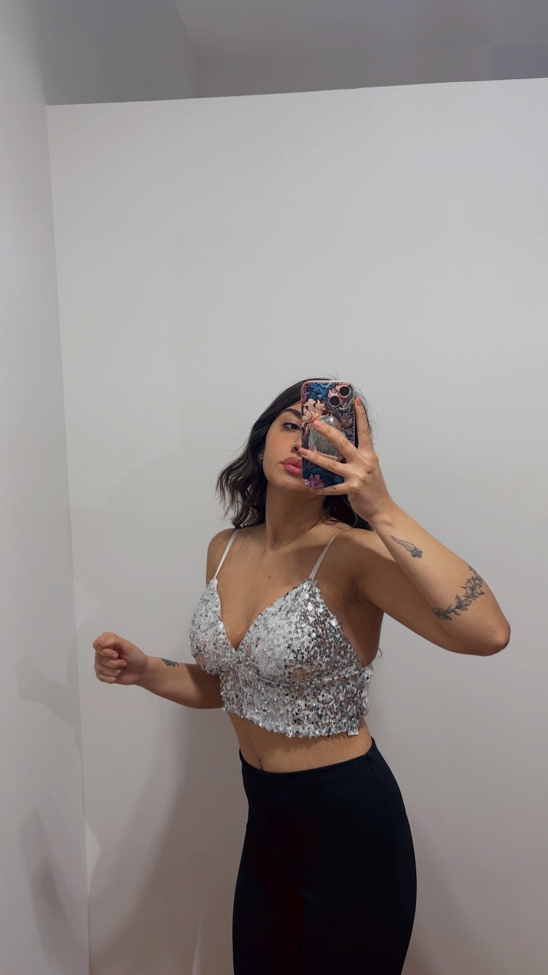 Top paillettes